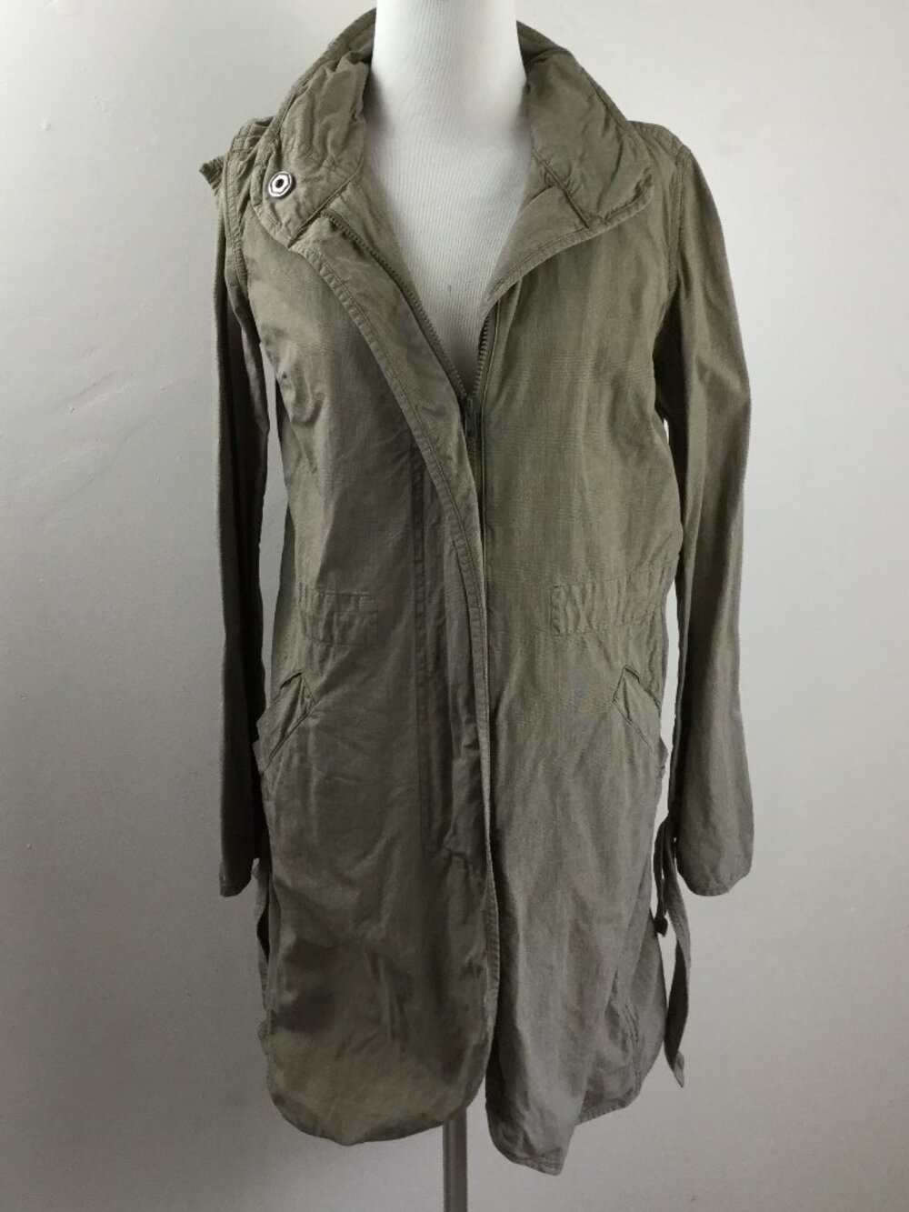 Jigsaw Olive Hooded Jacket m